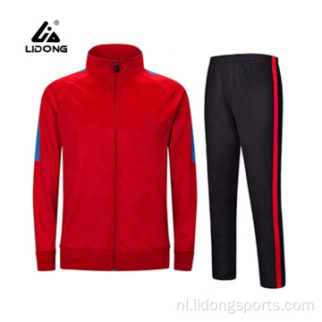 Groothandel Men Sportswear Jogging Red Running Tracksuit